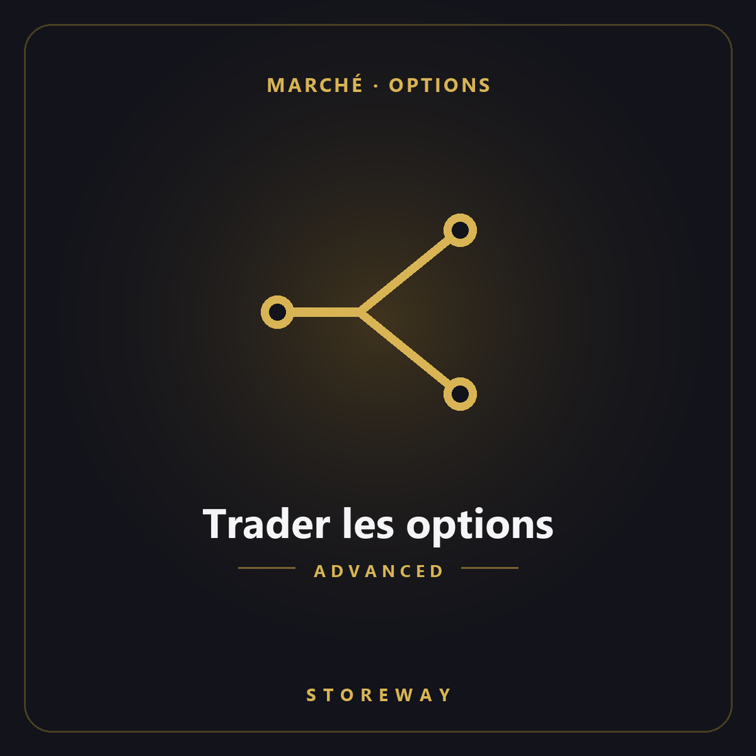 Trader les options niveau Advanced — couverture storeway